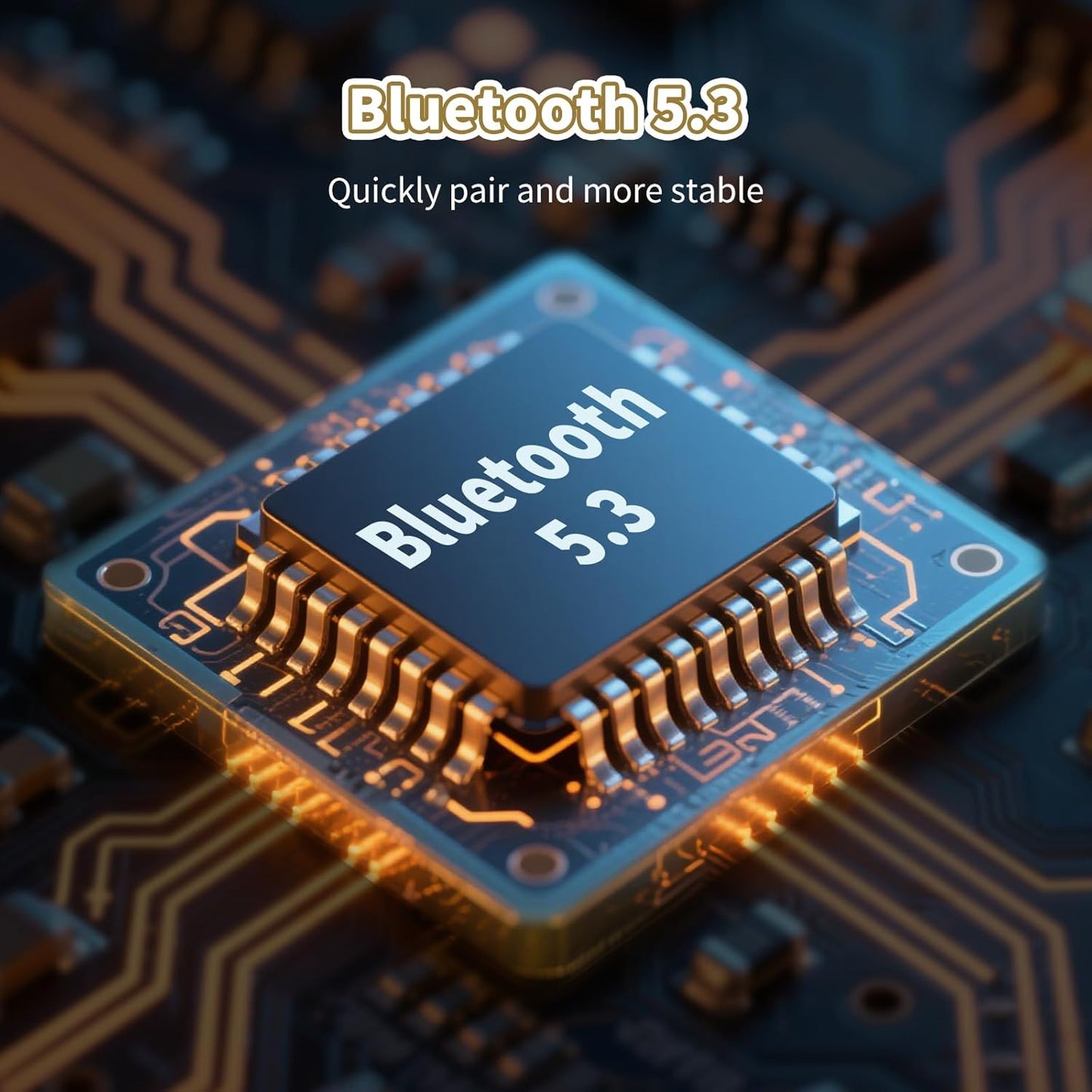 Bluetooth Headphones over Ear, 65 Hours Playtime Wireless Headphones with Microphone, Foldable Lightweight Headset with Deep Bass, Hifi Stereo Sound Low Latency for Travel Work Cellphone