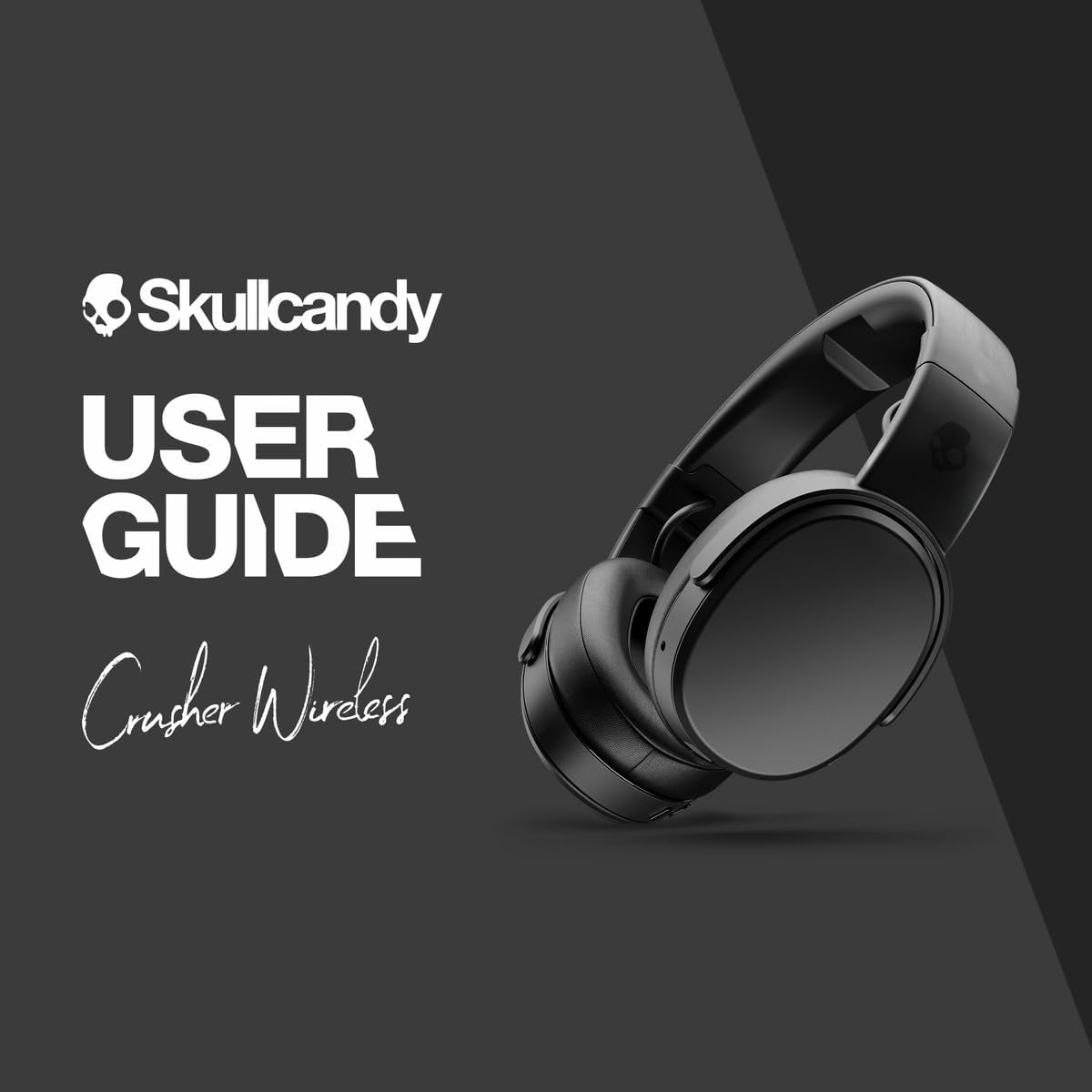 Crusher Wireless Bluetooth Headphones with Multi-Sensory Bass, Noise Isolating Over-Ear Fit, up to 40 Hours Battery, Microphone for Iphone Android with Travel Bag - Black