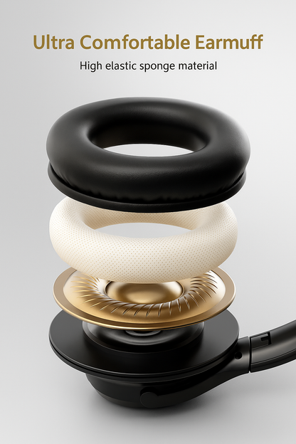 MILES Foldable Bluetooth Headphones with Deep Bass